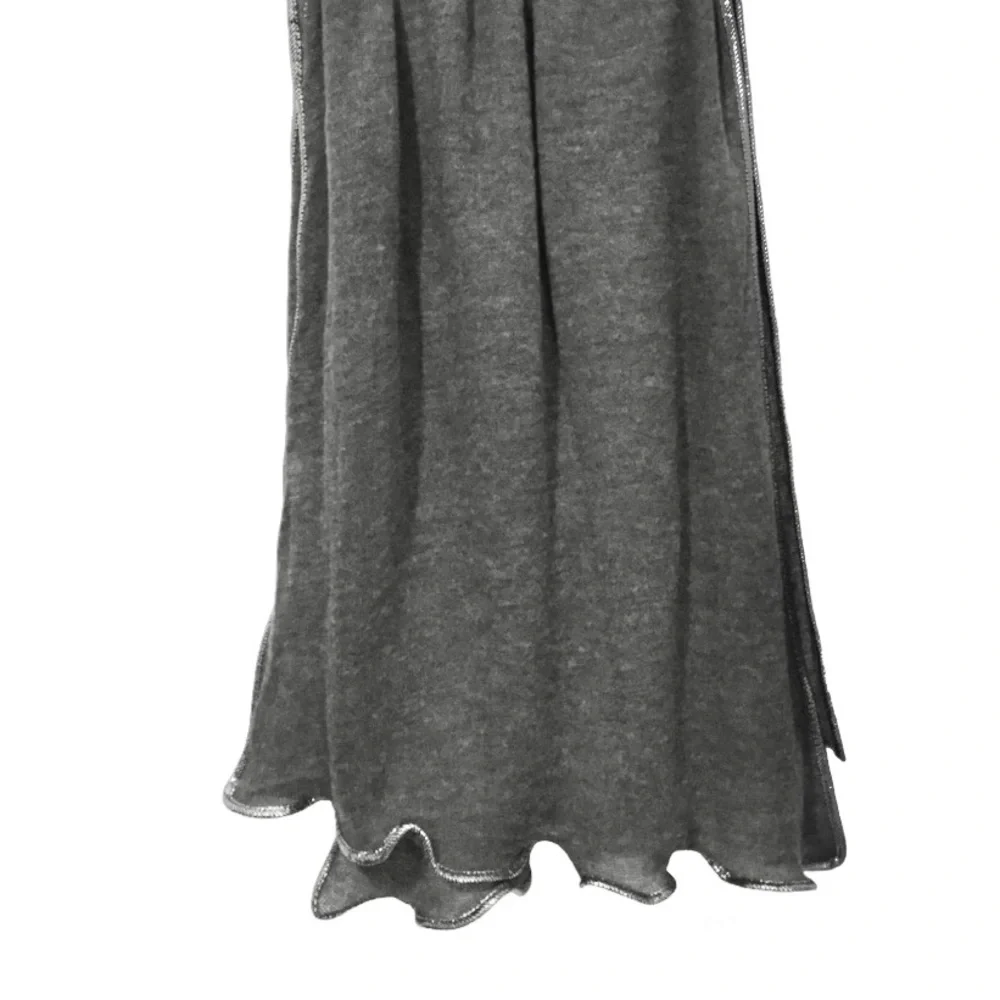 Knit Gray Scarf/ Wrap